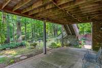 PATIO SPACE ON LOWER LEVEL, ENJOY THE BEAUTIFUL GARDEN AREA
