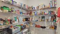 Huge walk-in pantry in the kitchen!