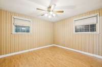 The primaru bedroom features two windows and a ceiling fan! 101 Bane Dr.  Smyrna, TN 37167
