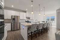 Large Kitchen Island great for Entertaining!