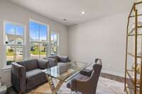 First Level Office with Glass French Doors