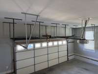 Lots of storage can be had with these hanging storage shelves!