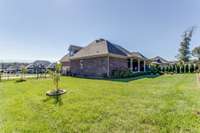 This large .42 acre corner lot has a built-in sprinkler system and raised gardening beds.
