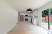Kitchen and dining area