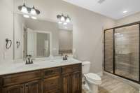 Double Vanity Set plus a Full Ceramic Shower.