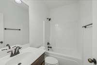 Second Full Bath located between the Secondary Bedrooms #2 and #3
