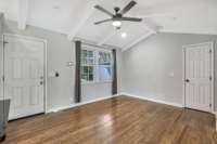 The area by the backdoor is perfect for your dining room table.