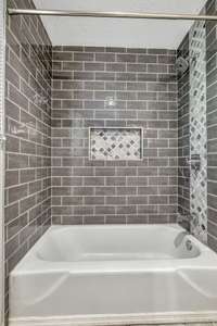 Beautiful tiled tub.