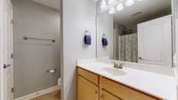 Upstairs kids full bath shower combo