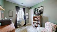 Dedicated office with closet