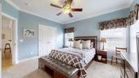 Primary suite with walk in closet