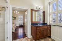 Shared full bath between bedroom #3 and #4.