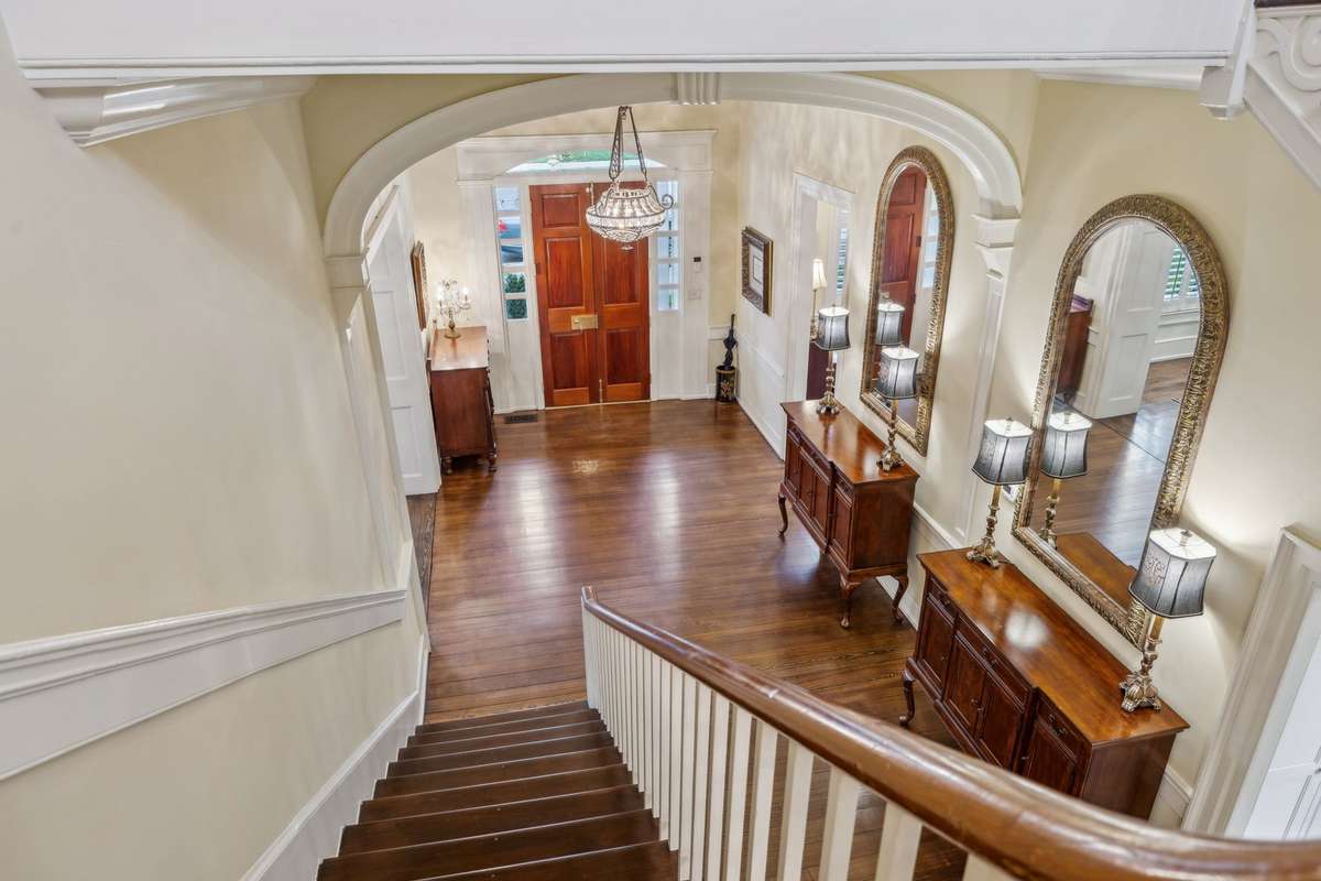 View from the upstairs landing towards the front door