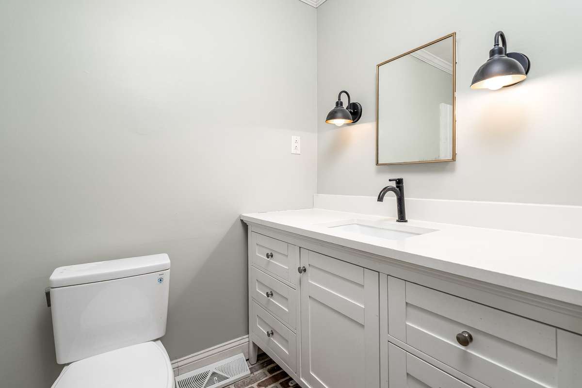 Full Bath for Secondary Bedroom Downstairs, Titled floor and New Counter tops