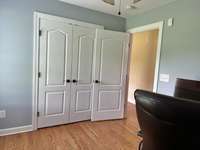 3rd Bedroom with double closet, currently used as an office