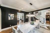 Formal Dining is open to the foyer and living room.