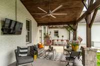 Dine, watch a movie, have a glass of wine. This is a great entertaining space.