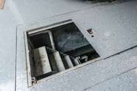 The garage also has an underground storm shelter for 6-8 people