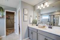 Primary bath- The Picture is of a model.