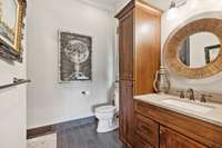 Full bathroom with step in shower