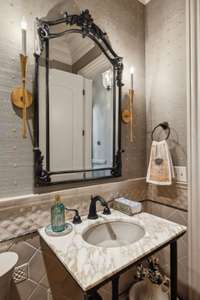 Beautiful half bath on the main level