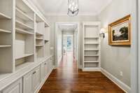 Sitting area with more built ins could be a childs homework space