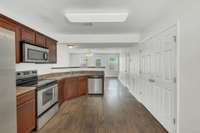 Another view of this large kitchen