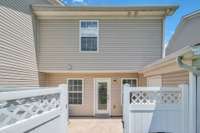 This is the view looking back at your back door and fenced in patio from the yard