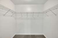 There are two closets in the main bedroom and this is the large walk-in closet