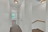 There are two large bedrooms on the second floor and each bedroom has it's own full bathroom