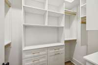 Super smart, stylish and functional closet and system. Keep your wardrobe and valuables exactly where and how you want them. * Model home photos for representation, actual features and finishes may vary.