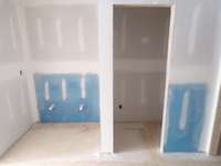 Vanity area and private primary toilet room