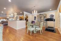 Another view of your eat in kitchen with chandelier & exterior access. 532 Johnstown Dr. Smyrna, TN 37167