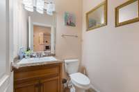 Half bath with neutral color scheme & tile floors. 532 Johnstown Dr. Smyrna, TN 37167