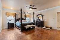 Another view of your primary bedroom with ceiling fan & two windows providing peaceful natural lighting. 532 Johnstown Dr. Smyrna, TN 37167