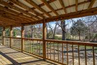 The quietness and  privacy from your front porch
