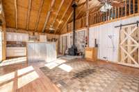 Family Room/ Kitchen and a peek at the Loft above
