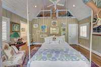 This bedroom suite includes a children's loft and walk-in closet.