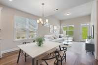 Image virtually staged to show potential layout.