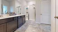 Primary Bath with shower only, no tubs to clean in this room!  Nice Closets!