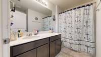 2nd Bath upstairs (tub and shower)