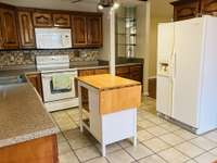 Another view of the kitchen.  Stove does not stay