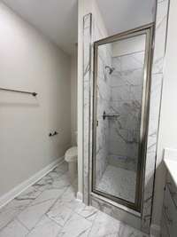 Tiled walk in shower