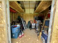 Inside of storage building