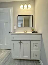 Hall bath vanity