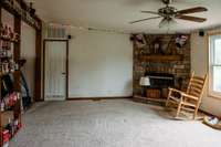 Living room with fireplace