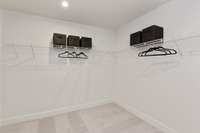 Photos are of the model home. Listing is for a to be built home. Primary Closet!