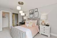 Photos are of the model home. Listing is for a to be built home. Guest Bedroom!