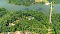 Another aerial showing lots of shoreline on Tims Ford Lake.