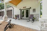 Front porch is covered.